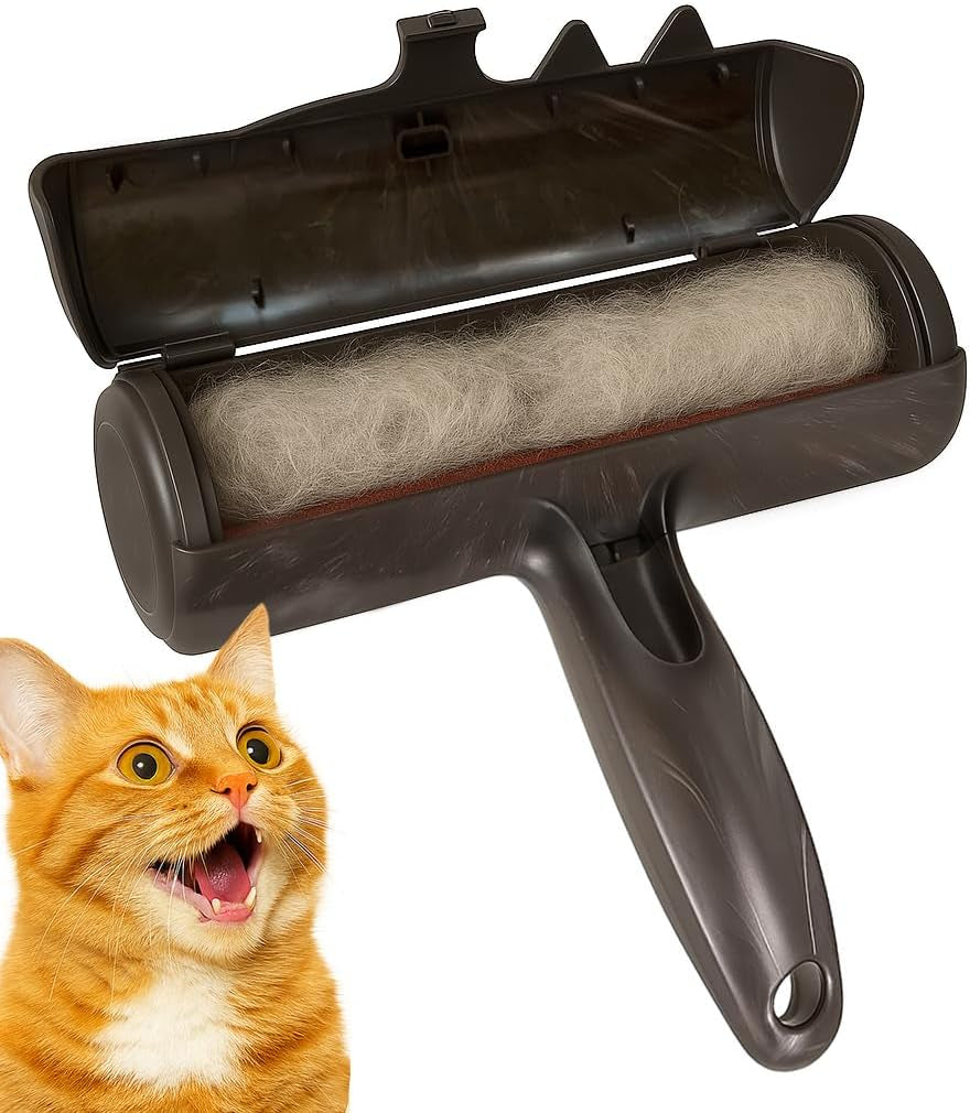 Pet Hair Remover Roller - for Dog & Cat - Clean Furniture, Carpets, Clothing and More. Grey