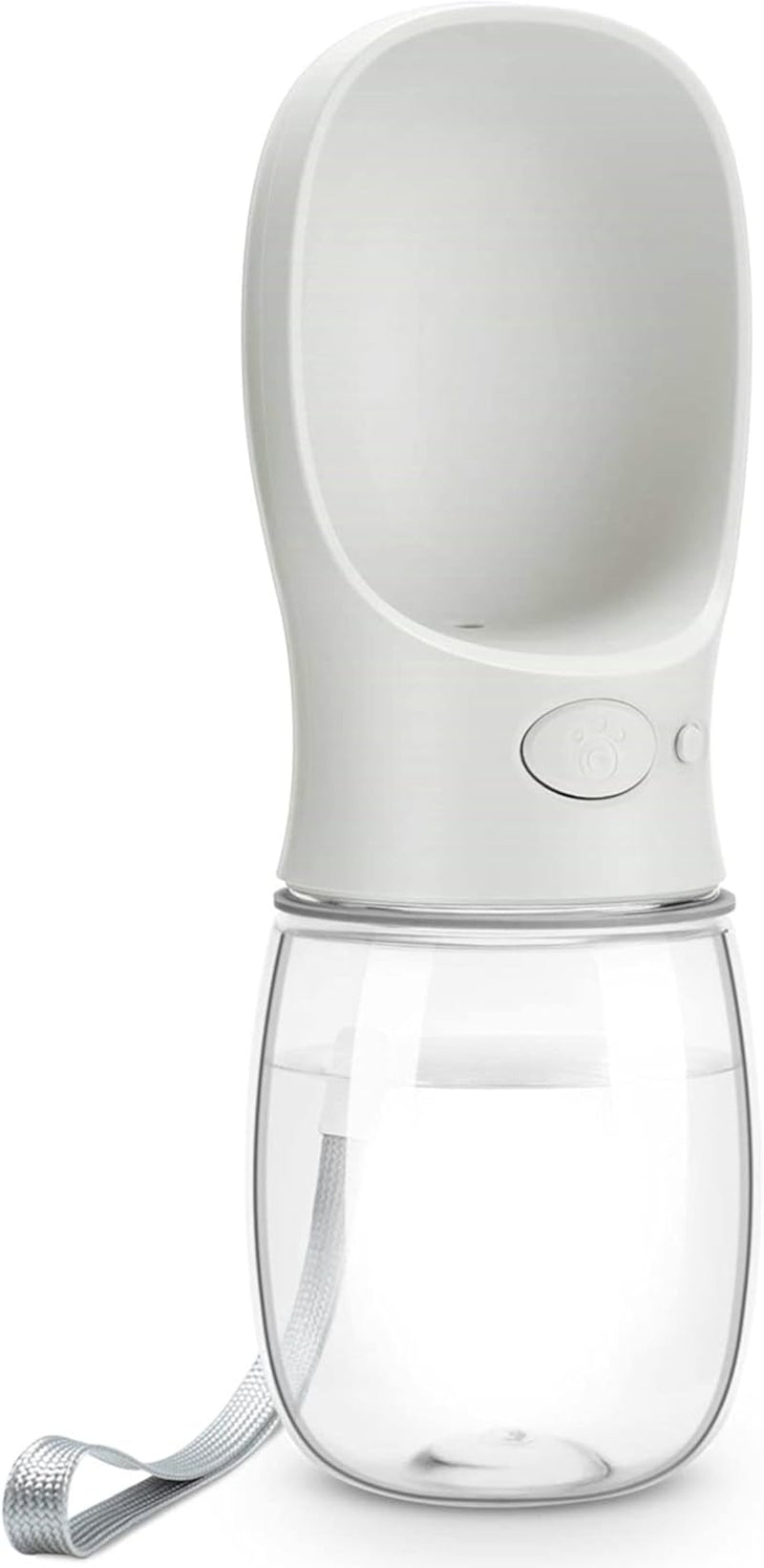 Dog Water Bottle,Portable Pet Water Bottles for Dogs, Puppy Water Dispenser with Drinking Feeder for Travel (White 12Oz)