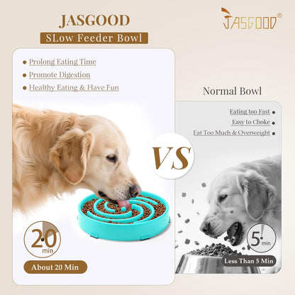 Premium Slow Feeder Dog Bowl for Large and Medium Breeds - Anti-Gulping Design to Prevent Bloat and Choking