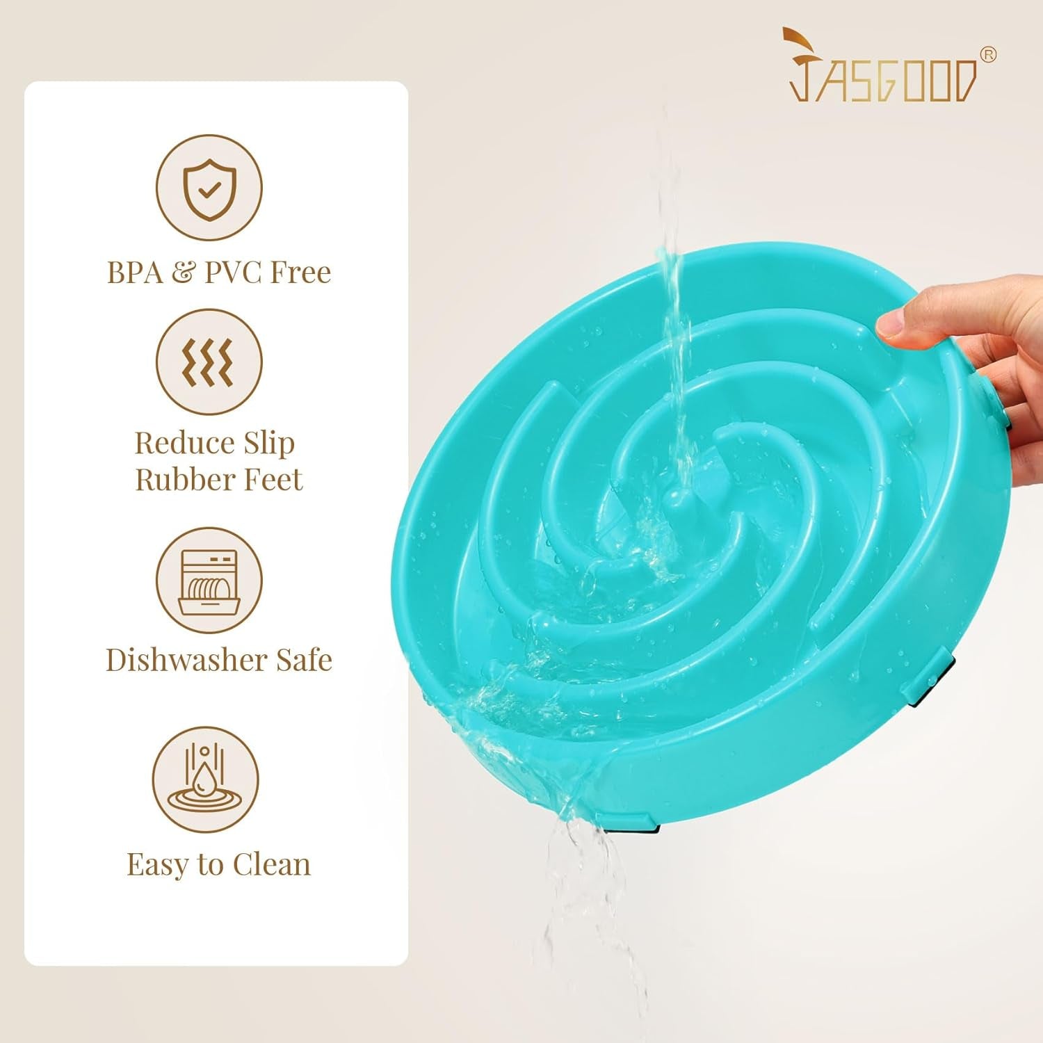 Premium Slow Feeder Dog Bowl for Large and Medium Breeds - Anti-Gulping Design to Prevent Bloat and Choking